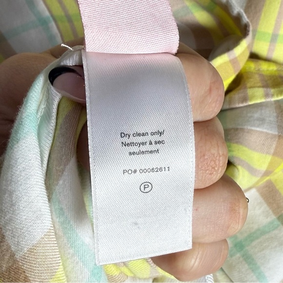 Rag & bone Women’s Margot Blazer Yellow Plaid 100% Cotton size 10 NWOT - Picture 7 of 12